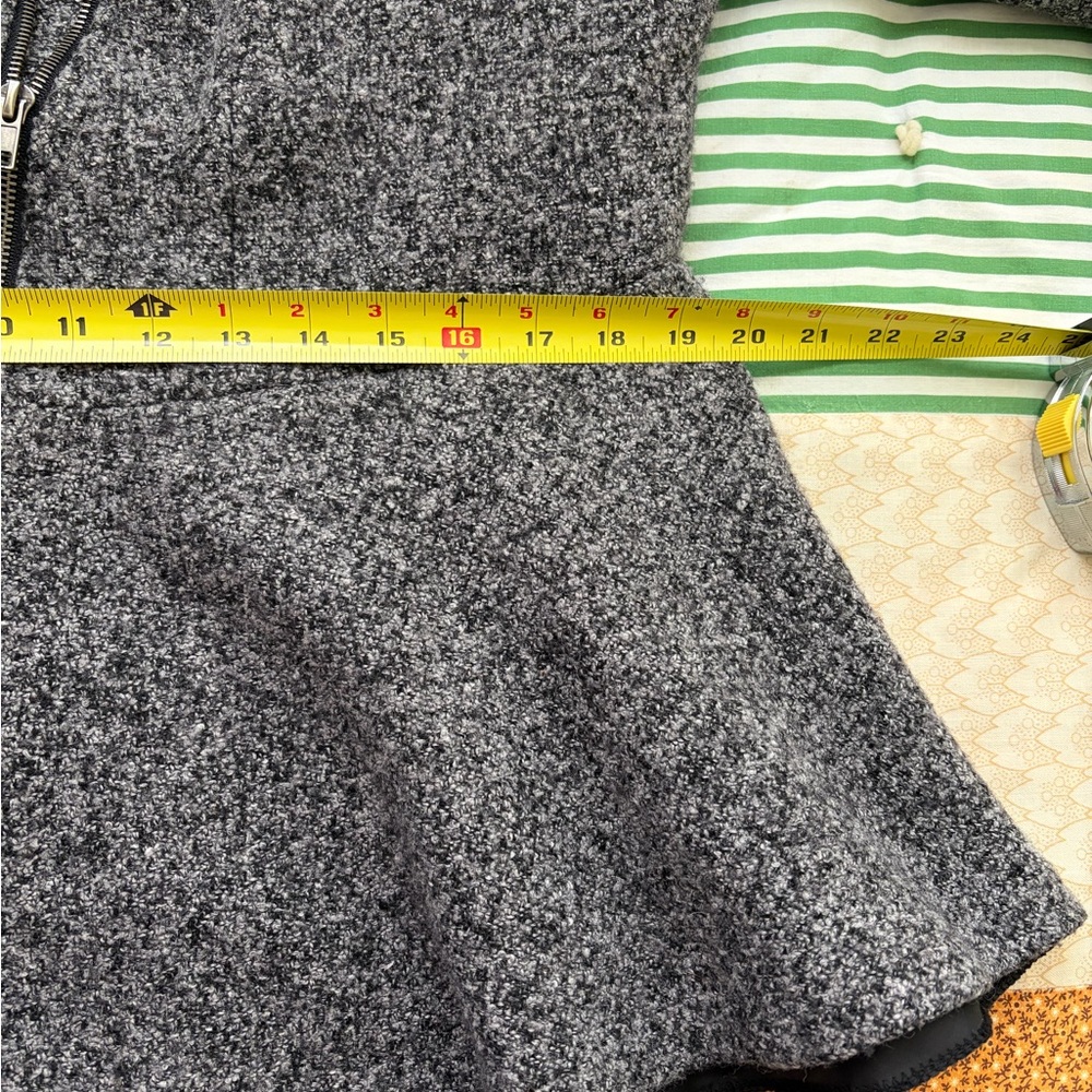Torrid Asymmetrical Gray Wool Blend Moto Jacket - Picture 5 of 13
